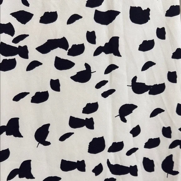 Women’s New York & Company Black and Cream A-line Midi Skirt Size 12 - Picture 2 of 3